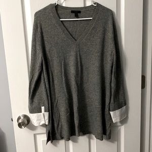 J CREW Grey Long Sleeve Sweater Size Medium